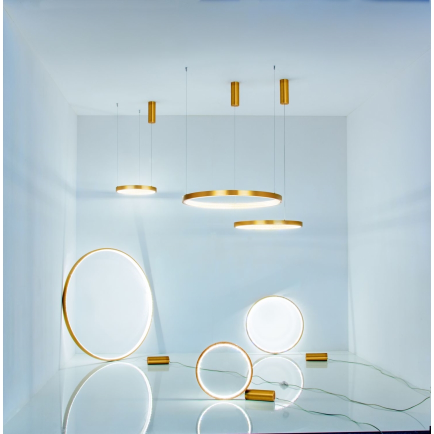 Zambelis 2007 - Dimmbare LED-Hängeleuchte an Schnur LED/50W/230V golden