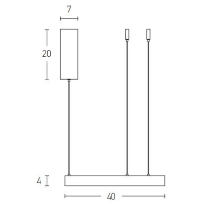 Zambelis 2007 - Dimmbare LED-Hängeleuchte an Schnur LED/50W/230V golden