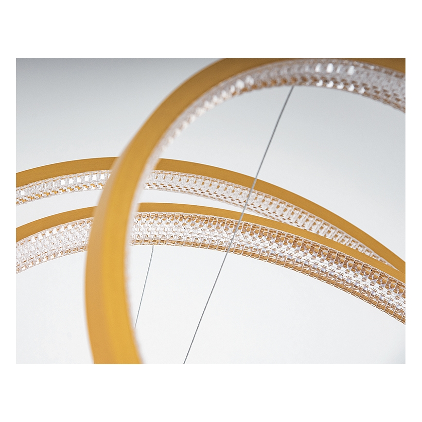 Zambelis 2009 - Dimmbare LED-Hängeleuchte an Schnur LED/112W/230V golden