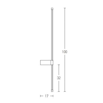 Zambelis 20116 - LED-Wandbeleuchtung LED/20W/230V schwarz