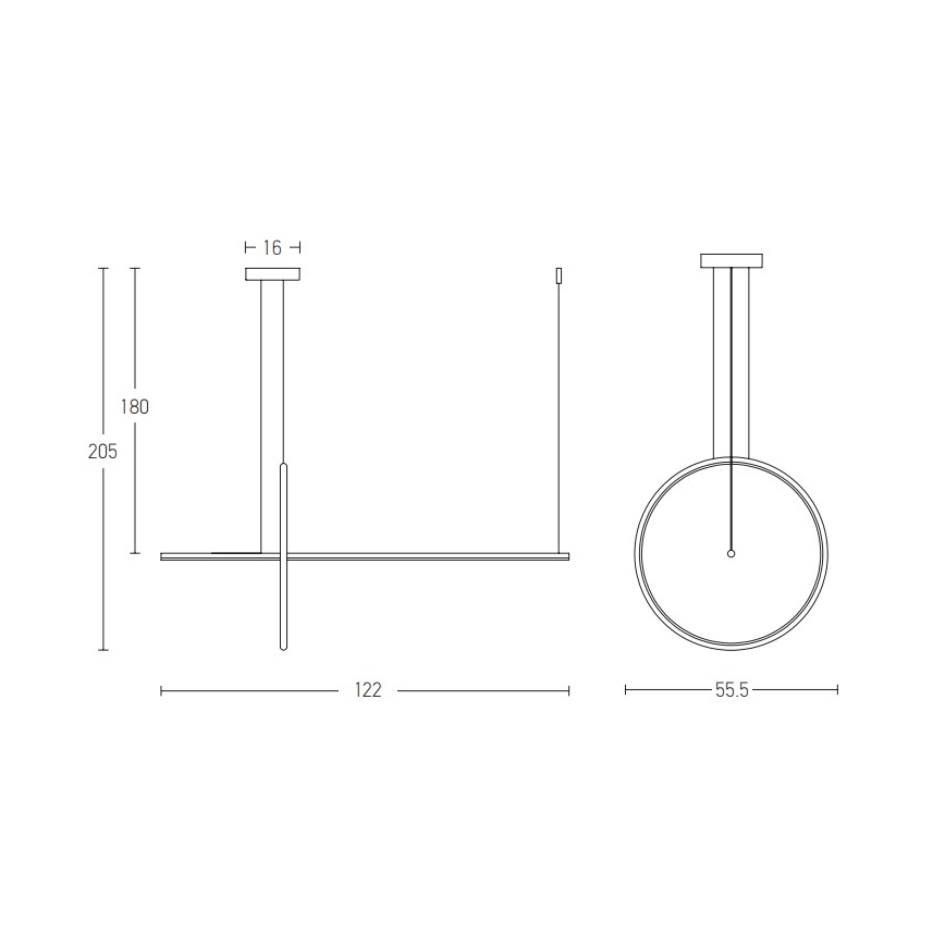 Zambelis 20128 - LED dimmbarer Kronleuchter an Seil LED/48W/230V