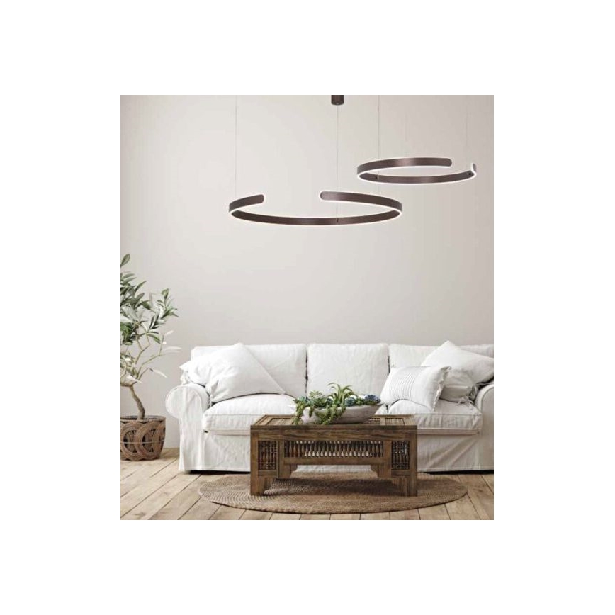 Zambelis 2013 - Dimmbare LED-Hängeleuchte an Schnur LED/40W/230V braun