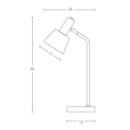 Zambelis 20220 - Tischlampe 1xE14/25W/230V grau