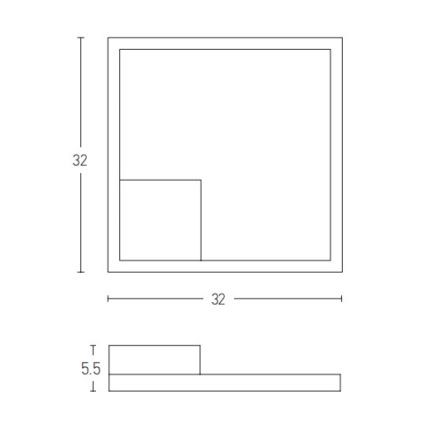 Zambelis 2031 - Dimmbare LED-Aufbauleuchte LED/12W/230V golden