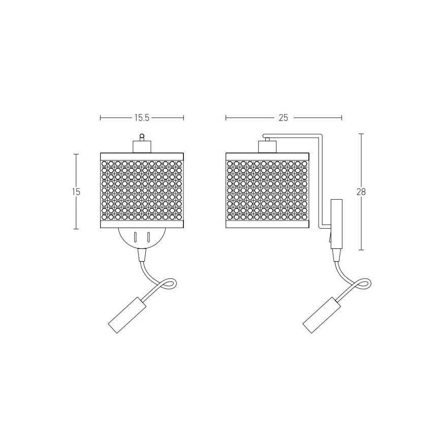 Zambelis 20355 - LED-Wandlampe 1xE27/40W + LED/3W/230V Rattan