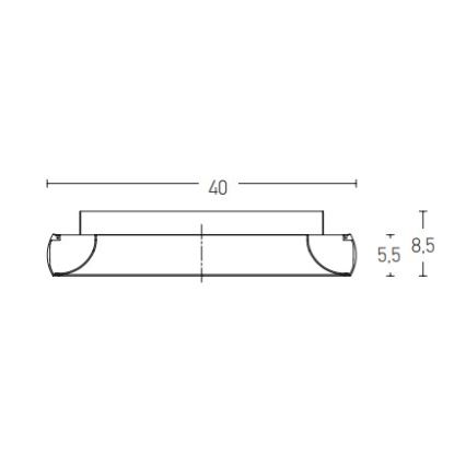 Zambelis 2040 - Dimmbare LED-Deckenleuchte LED/30W/230V d 40 cm schwarz