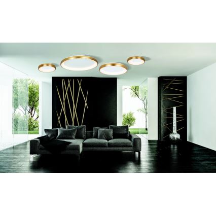 Zambelis 2042 - Dimmbare LED-Deckenleuchte LED/30W/230V d 40 cm golden