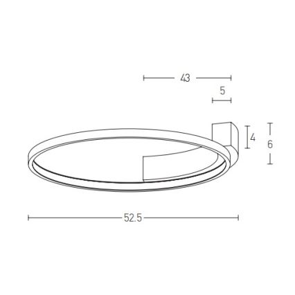 Zambelis 2077 - LED-Wandbeleuchtung LED/31W/230V d 52,5 cm weiß