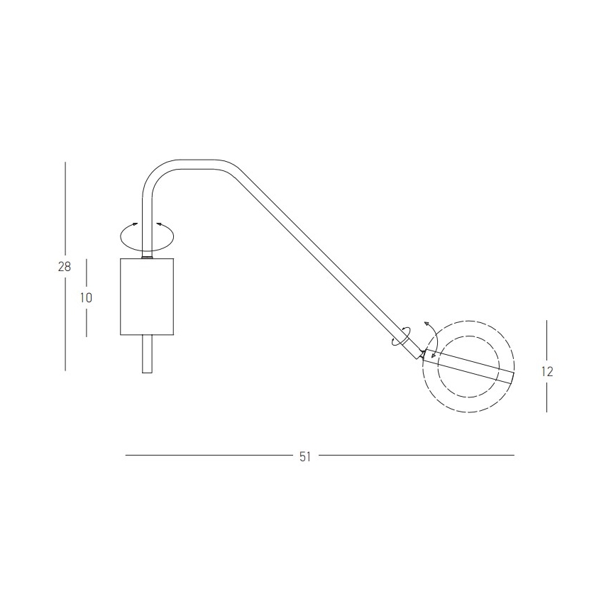 Zambelis 22043 - Dimmbare LED-Wandleuchte LED/7W/230V weiß