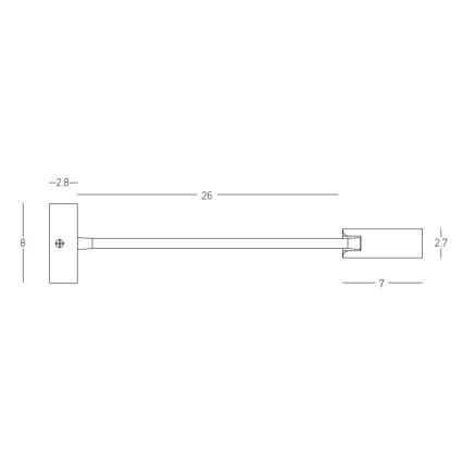 Zambelis 22049 - LED-Wandlampe LED/3W/230V CRI90 schwarz