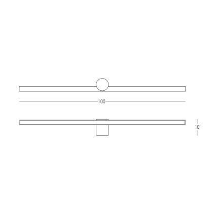 Zambelis 22126 - LED-Badezimmer-Spiegelbeleuchtung LED/21W/230V 100 cm IP54