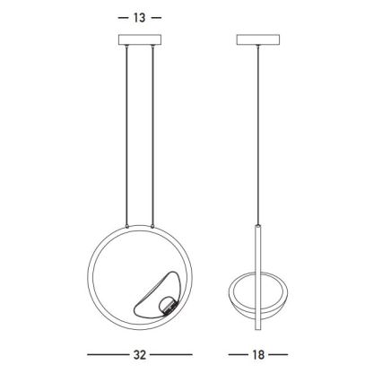 Zambelis 23028 - Dimmbare LED-Hängeleuchte an Schnur LED/7W/230V 3000K golden