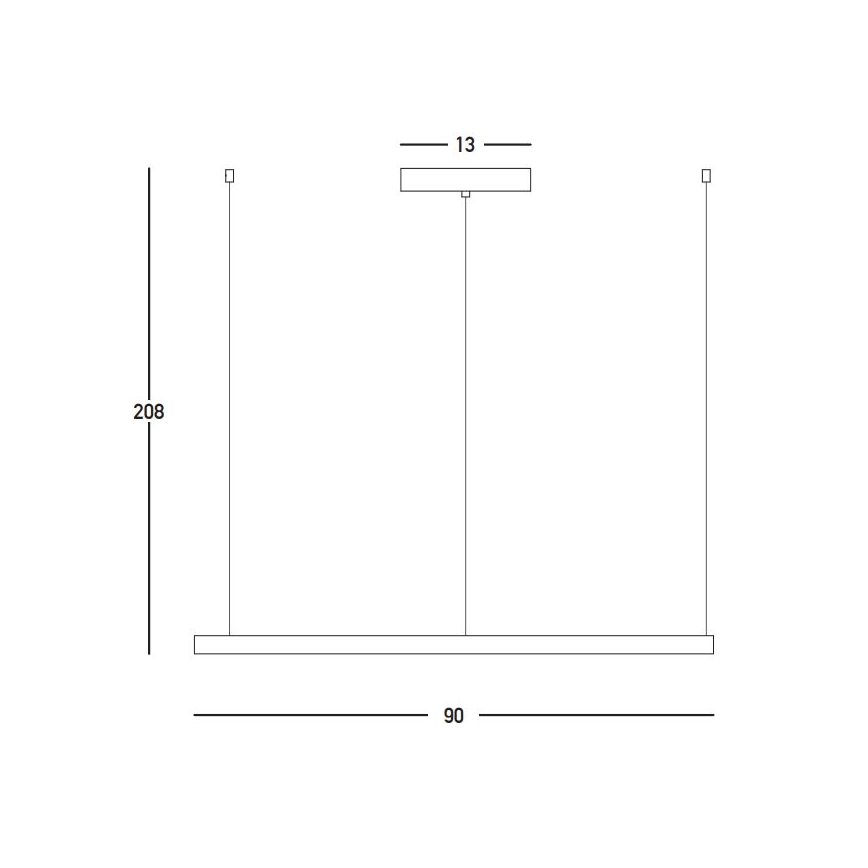 Zambelis 23035 - Dimmbare LED-Hängeleuchte an Schnur LED/45W/230V 3000K d 90 cm schwarz