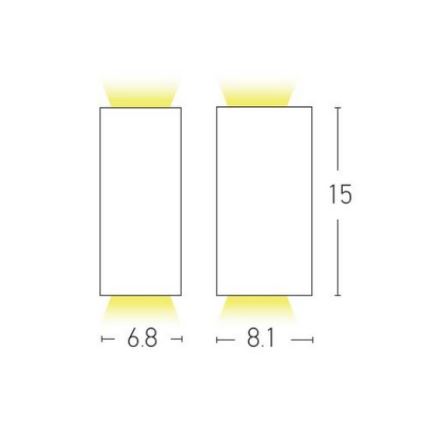 Zambelis E122 - Outdoor-Wandleuchte 2xGU10/15W/230V IP54 anthrazit