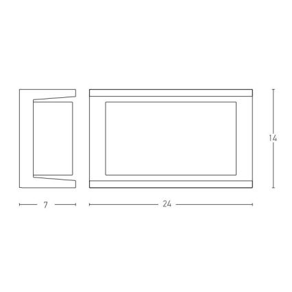 Zambelis E149 - Outdoor-Wandleuchte 1xE27/18W/230V IP54 anthrazit