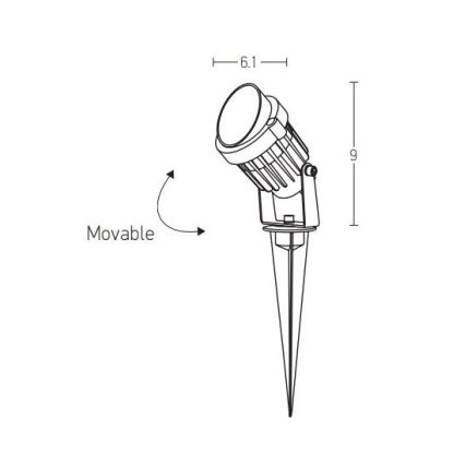 Zambelis E153 - LED-Außenleuchte LED/5W/230V IP65 anthrazit