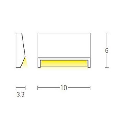 Zambelis E182 - LED-Outdoor-Treppenbeleuchtung LED/1,5W/230V IP54 weiß