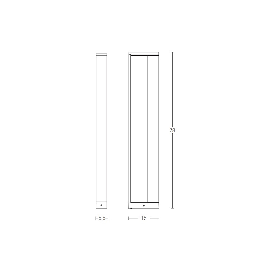 Zambelis E208 - LED-Außenleuchte LED/10W/230V IP54 anthrazit