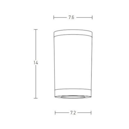 Zambelis E308 - Außenstrahler 1xGU10/7W/230V IP54 weiß