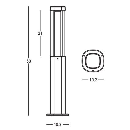 Zambelis E355 - LED-Außenleuchte LED/7W/230V 3000K IP54 anthrazit