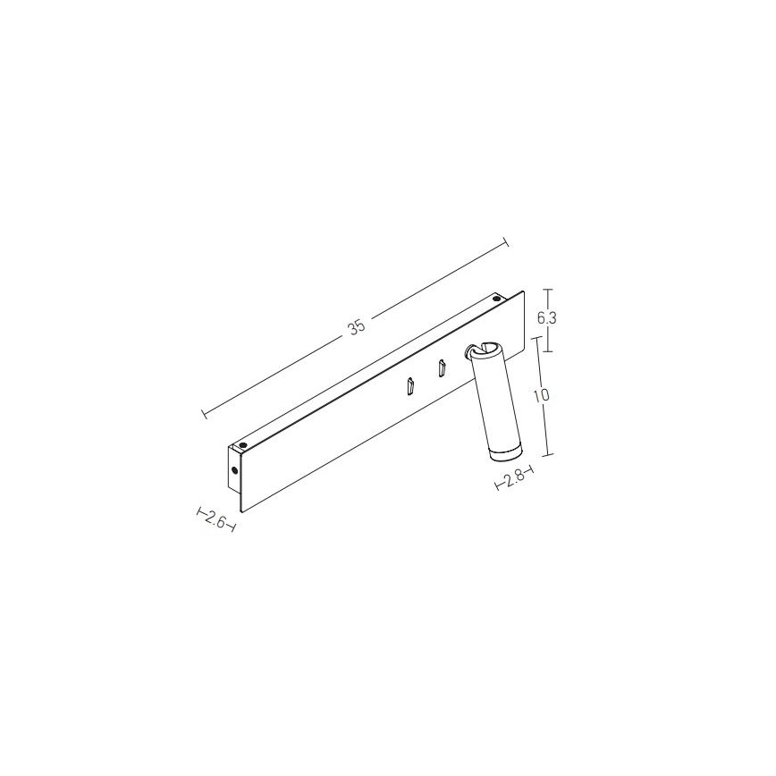 Zambelis H52 - LED-Wandbeleuchtung LED/3W + LED/10W/230V weiß
