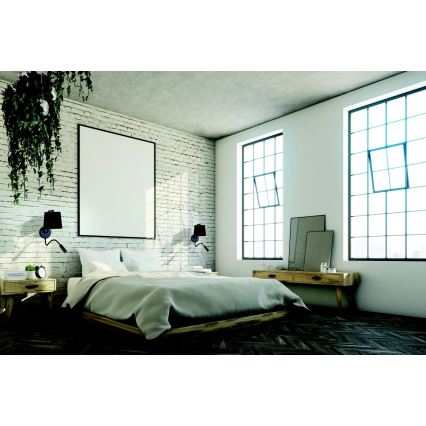 Zambelis H57 - LED Flexibles Leuchtmittel LED/3W + 1xE27/40W/230V Schwarz