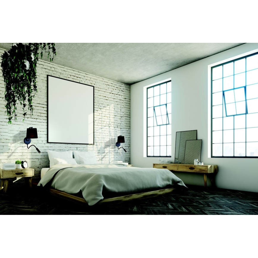 Zambelis H57 - LED Flexibles Leuchtmittel LED/3W + 1xE27/40W/230V Schwarz