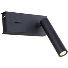 Zambelis H75 - LED-Wandbeleuchtung LED/3W/230V USB schwarz