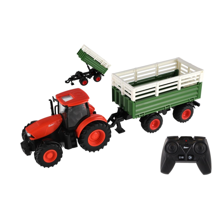 Zetor-Traktor mit Anhänger, 2xAA + Fernbedienung