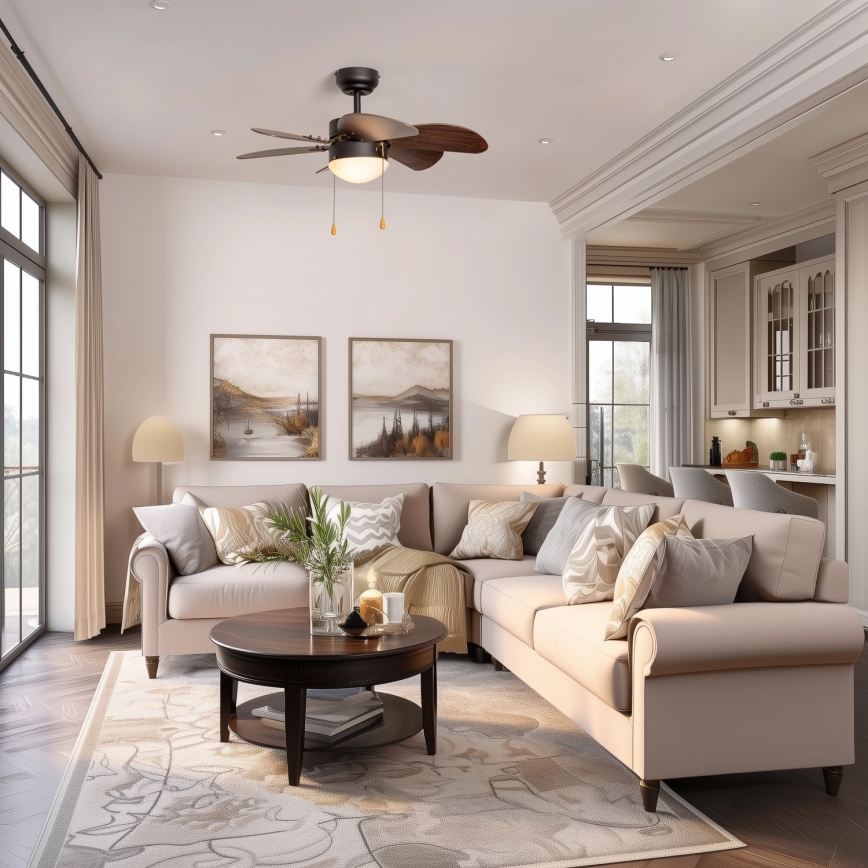 ZEVENTI - Deckenventilator FAMARA 1xE14/60W/230V