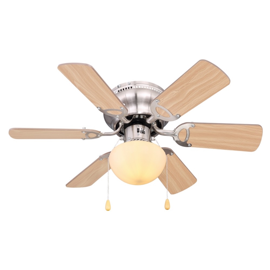 ZEVENTI - Deckenventilator GALDANA 1xE27/60W/230V braun/beige