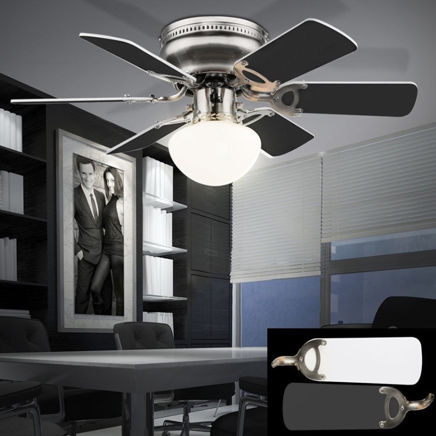ZEVENTI - Deckenventilator GALDANA 1xE27/60W/230V grau/weiß