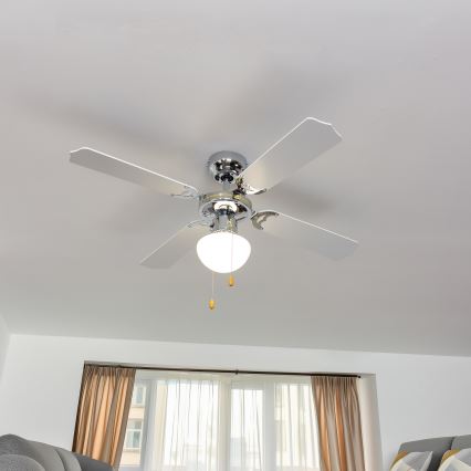 ZEVENTI - Deckenventilator NAVAGIO 1xE27/60W/230V schwarz/weiß