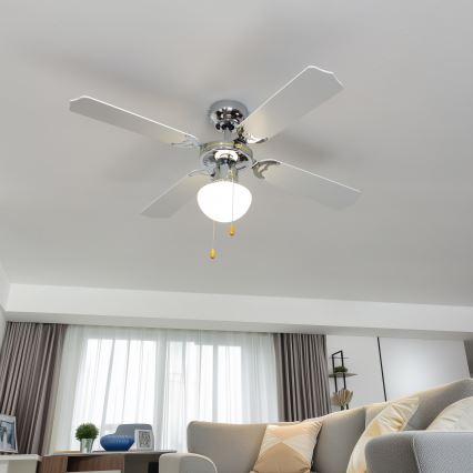 ZEVENTI - Deckenventilator NAVAGIO 1xE27/60W/230V schwarz/weiß
