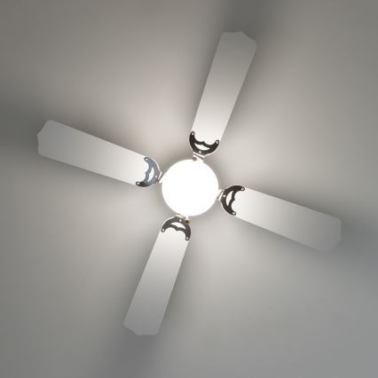 ZEVENTI - Deckenventilator NAVAGIO 1xE27/60W/230V schwarz/weiß