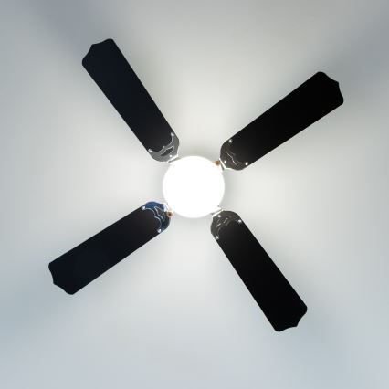 ZEVENTI - Deckenventilator NAVAGIO 1xE27/60W/230V schwarz/weiß