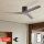 ZEVENTI - Deckenventilator VELLON Wi-Fi Tuya schwarz/Nussbaum + Fernbedienung