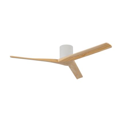 ZEVENTI - Deckenventilator VELLON Wi-Fi Tuya weiß/Paulownienholz + Fernbedienung
