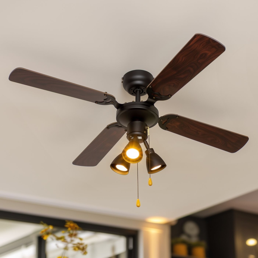 ZEVENTI - Deckenventilator ZURRIOLA 3xGU10/50W/230V