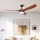 ZEVENTI - Dimmbarer LED-Deckenventilator GINOSA LED/18W/230V 3000-6000K Wi-Fi Tuya schwarz/Eiche + Fernbedienung