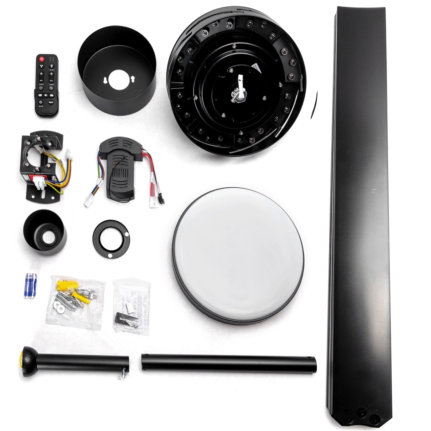 ZEVENTI - LED-dimmbarer Deckenventilator WALKIKI LED/24W/230V 2700-6500K 165 cm schwarz + Fernbedienung