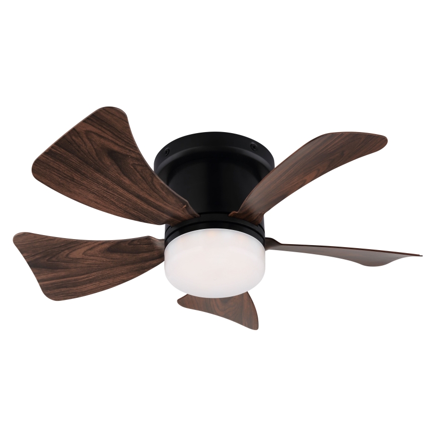 ZEVENTI - Dimmbarer LED-Deckenventilator MUNDAKA LED/10W/230V 3000-6500K braun + Fernbedienung