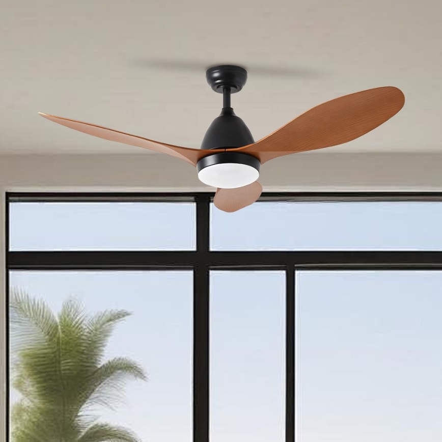 ZEVENTI - Dimmbarer LED-Deckenventilator MURO LED/18W/230V 3000-6000K Wi-Fi Tuya schwarz + Fernbedienung