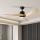 ZEVENTI - Dimmbarer LED-Deckenventilator NATURITO LED/18W/230V 3000-6000K Wi-Fi Tuya schwarz/Eiche + Fernbedienung