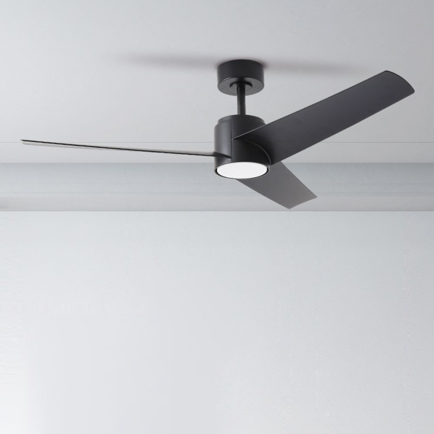 ZEVENTI - Dimmbarer LED-Deckenventilator ORVIETO LED/18W/230V 3000-6000K Wi-Fi Tuya schwarz + Fernbedienung