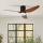ZEVENTI - Dimmbarer LED-Deckenventilator PADUA LED/18W/230V 3000-6000K Wi-Fi Tuya schwarz/braun + Fernbedienung