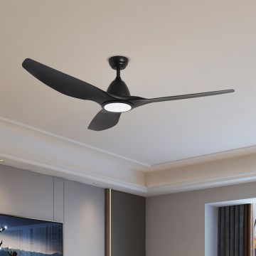 ZEVENTI - Dimmbarer LED-Deckenventilator URBINO LED/20W/230V 3000-6000K Wi-Fi Tuya schwarz + Fernbedienung