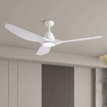 ZEVENTI - Dimmbarer LED-Deckenventilator URBINO LED/20W/230V 3000-6000K Wi-Fi Tuya weiß + Fernbedienung