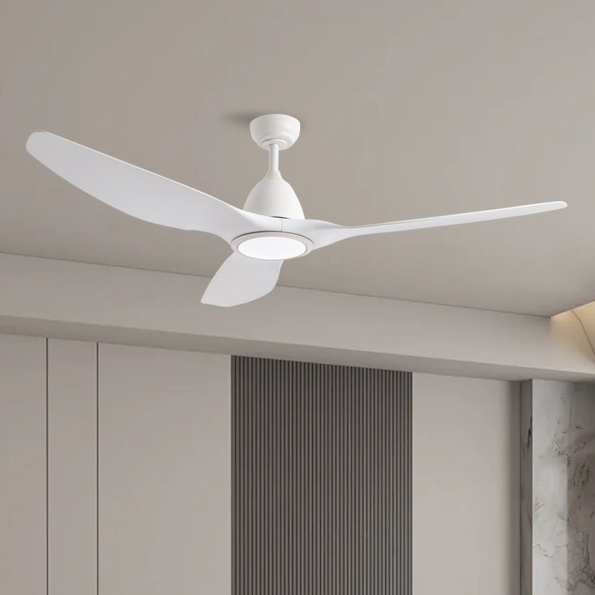 ZEVENTI - Dimmbarer LED-Deckenventilator URBINO LED/20W/230V 3000-6000K Wi-Fi Tuya weiß + Fernbedienung