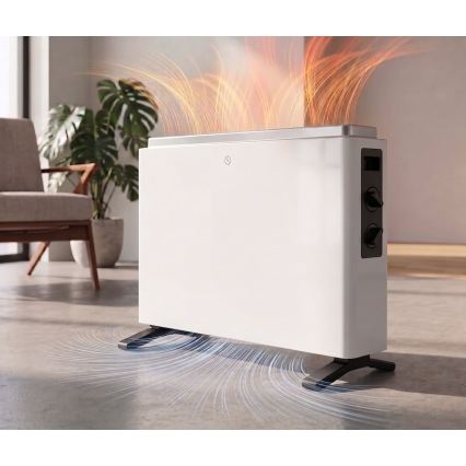 ZEVENTI - Elektrischer Direktheizer/Konvektor 800/1200/2000 W/230 V weiß